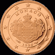 1 Cent UNC Monaco